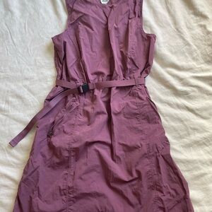 Avia Mauve Belted Midi Dress